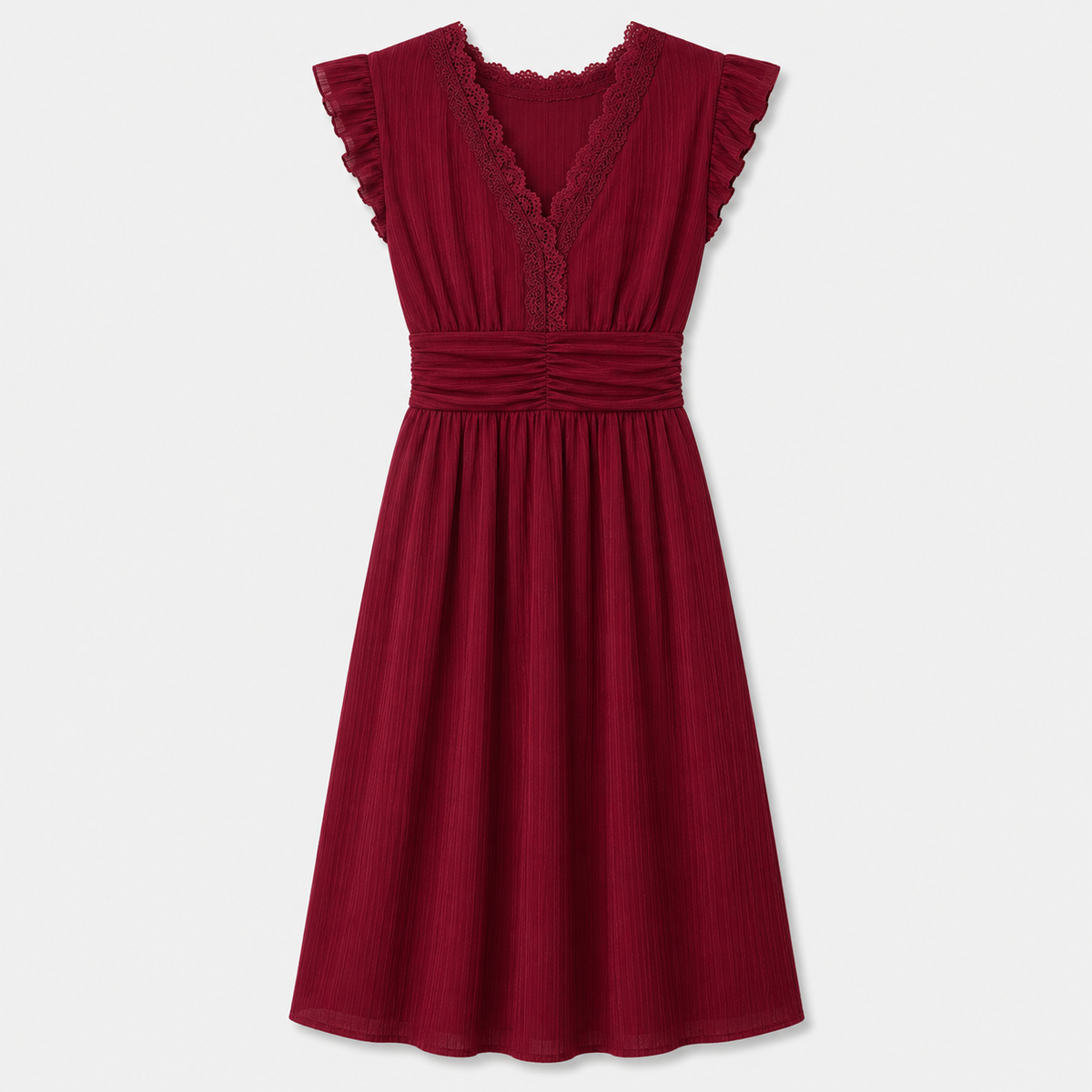 The Amelia Ruffle Midi Dress
