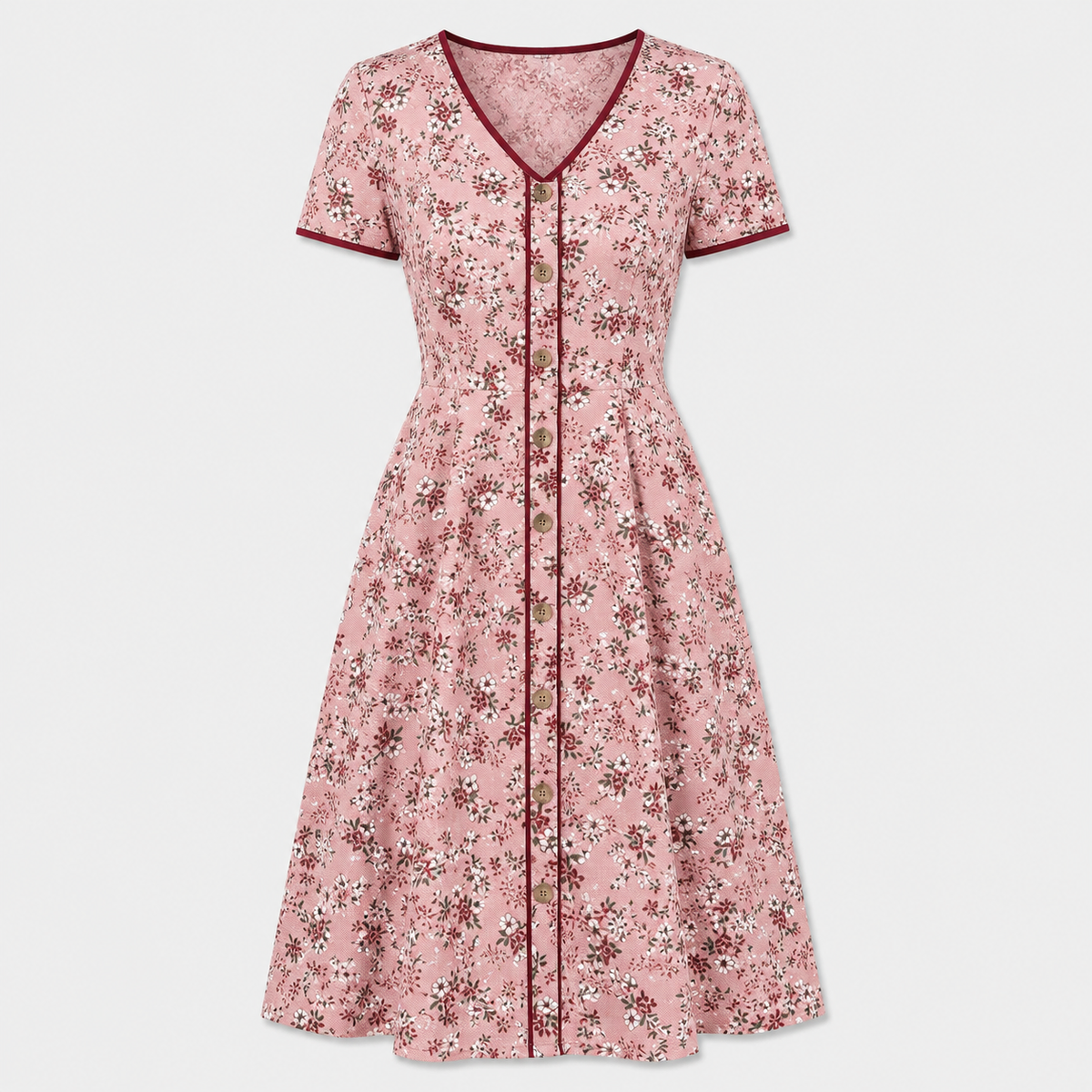 The Ava Floral Button Dress