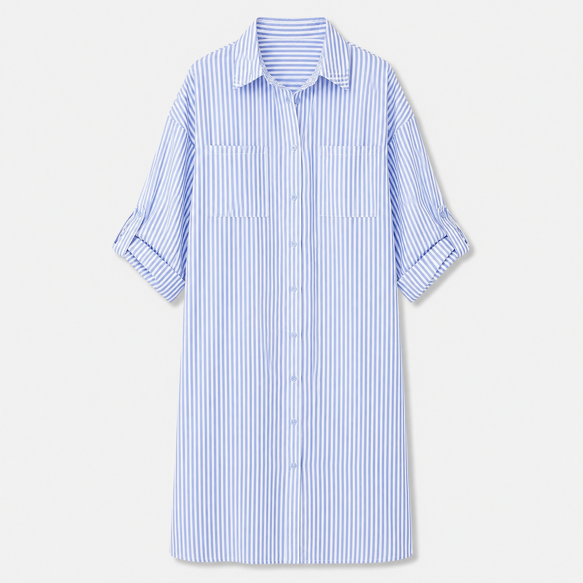 The Nina Coastal Stripe Shirt Dress