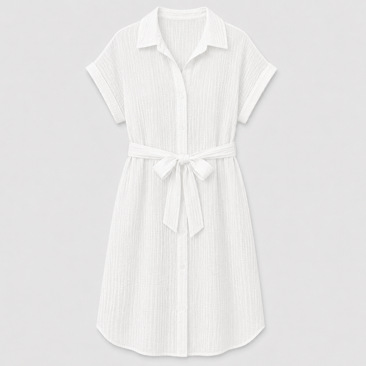 The Petunia Belted Shirt Dress