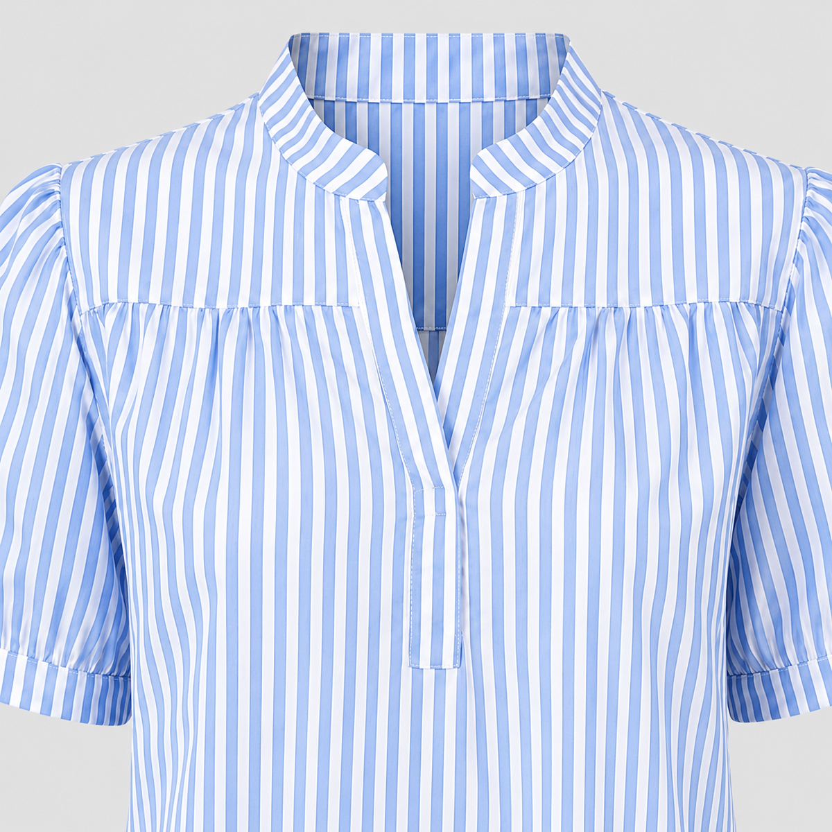 The Theadora Stripe Puff Blouse